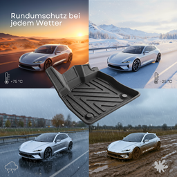 3D Fußmatten für Nissan Qashqai II (2.Gen) J11 | 2014-2021 | Carbonfaser-Optik thumbnail